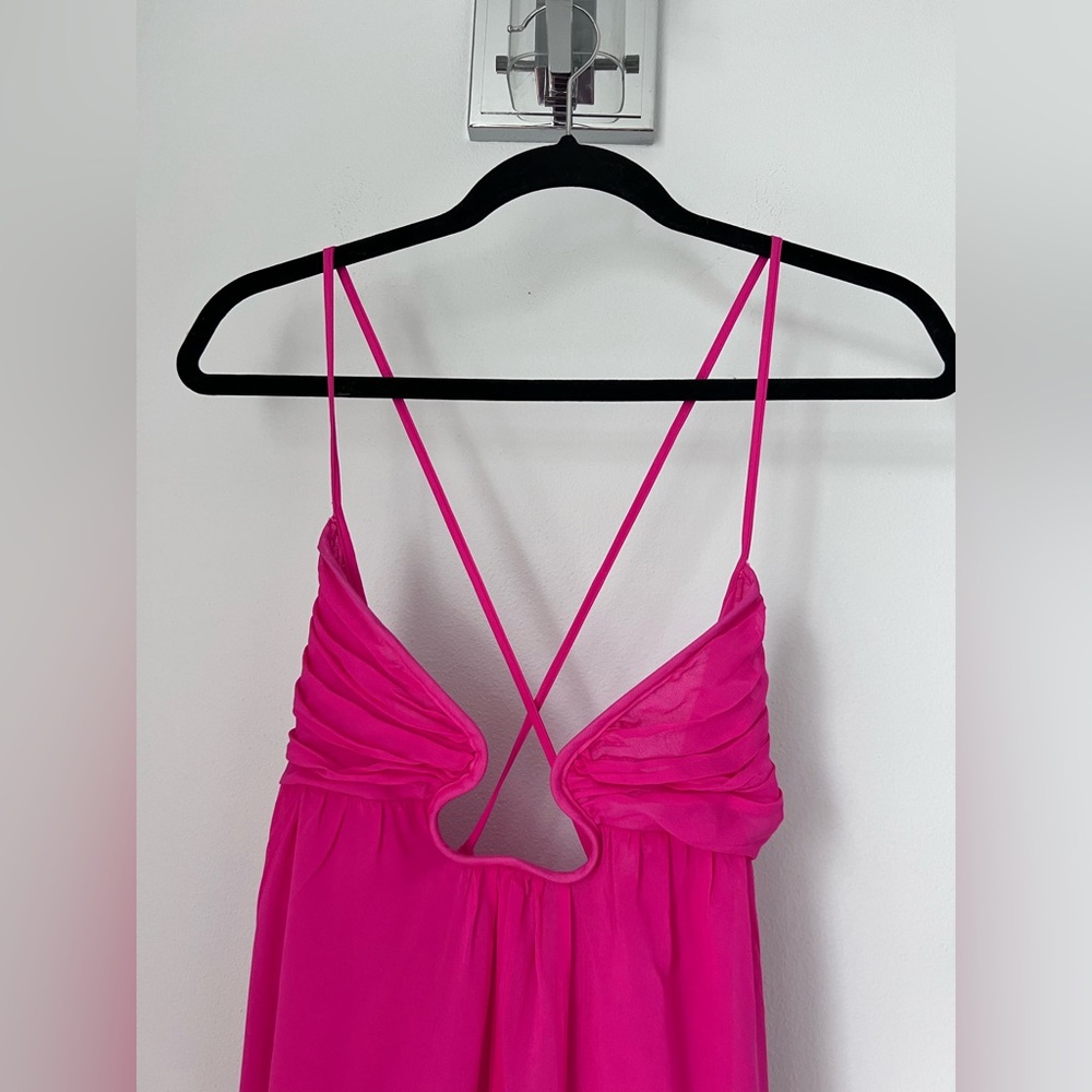 Zara Vibrant Pink Maxi Dress - Picture 8 of 12